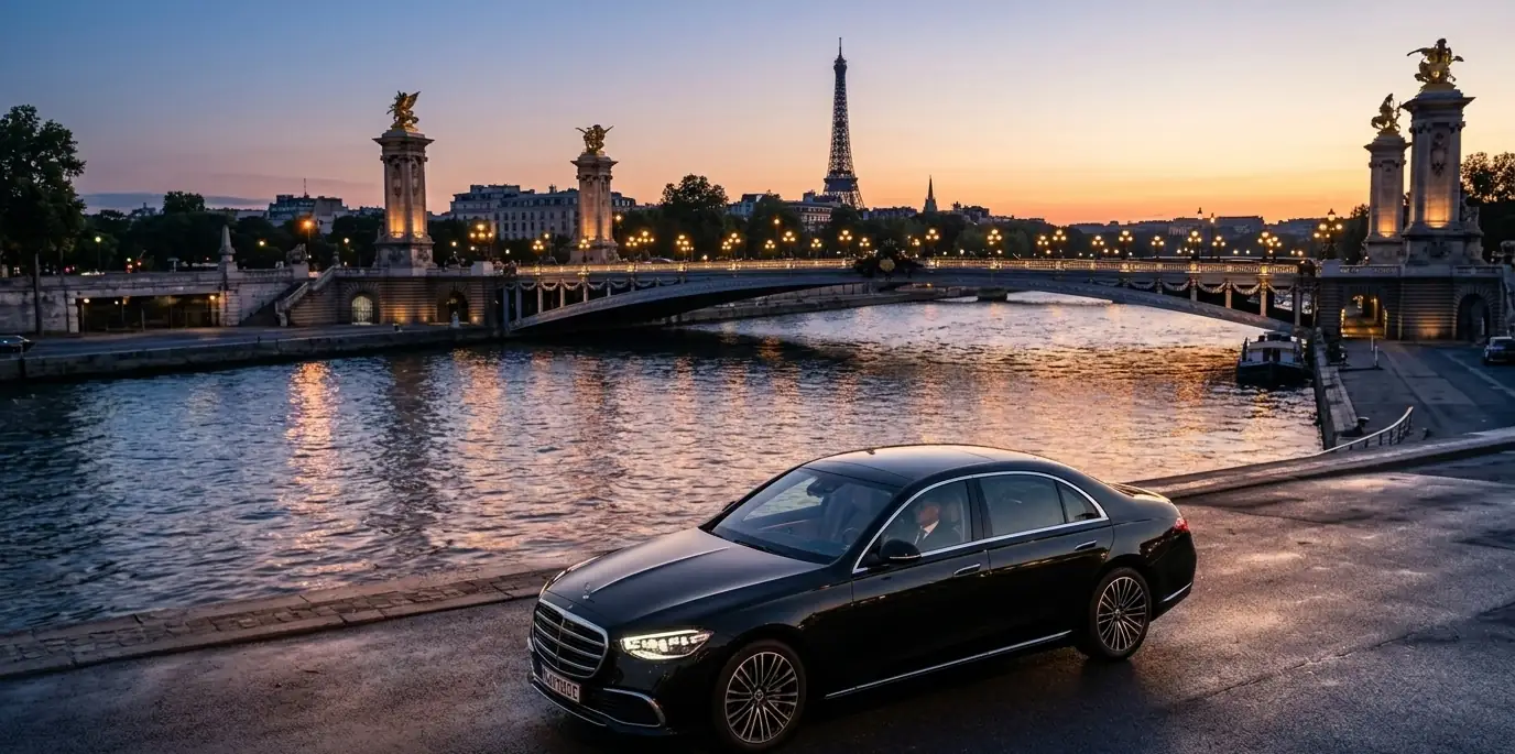 Mercedes sur le Pont Alexandre III